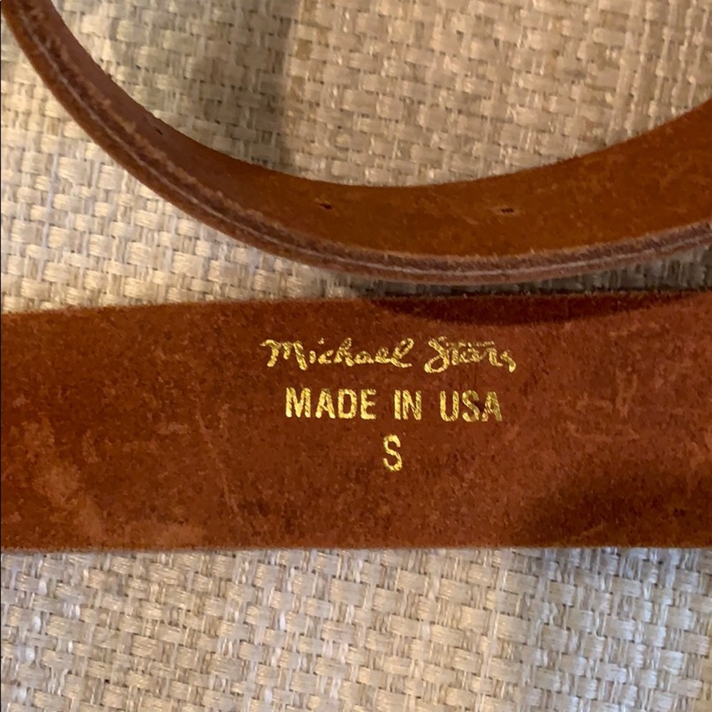 Michael Stars agate belt in cognac - Picture 2 of 6